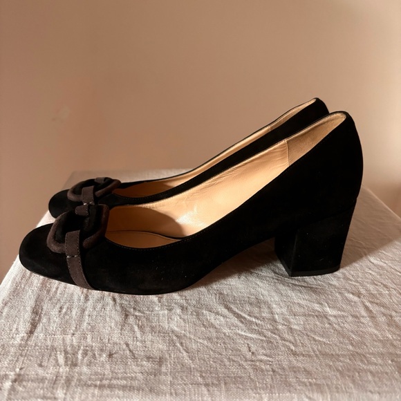 Max Mara black suede pumps, size 38.5. - Picture 1 of 5